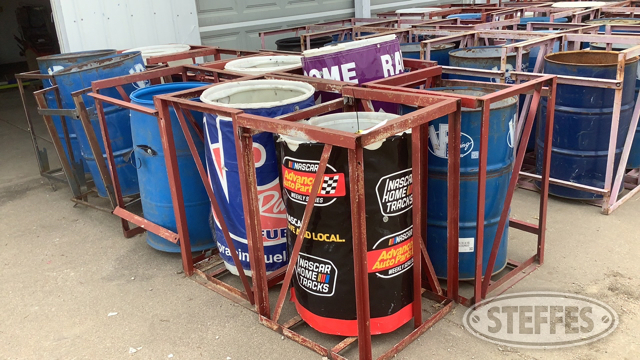 (10) Metal Barrel Cages w/ Barrels